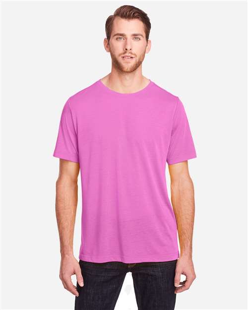 CE111 Unisex Fusion ChromaSoft™ Performance T-Shirt - Charity Pink