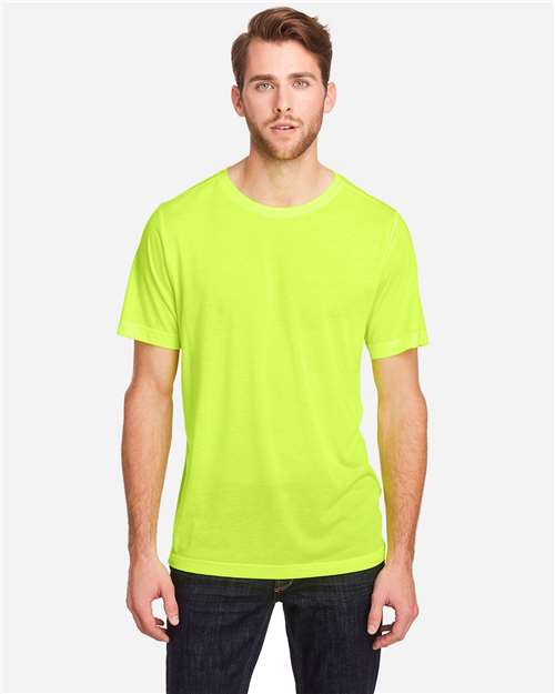 CE111 Unisex Fusion ChromaSoft™ Performance T-Shirt - Safety Yellow