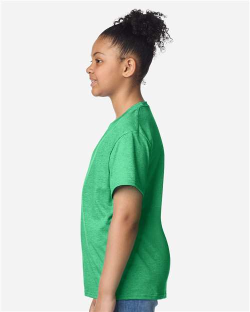 Gildan Youth Light Cotton T-Shirt 3000B - Heather Irish Green