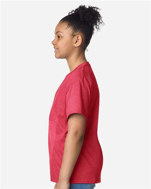 Gildan Youth Light Cotton T-Shirt 3000B - Heather Red