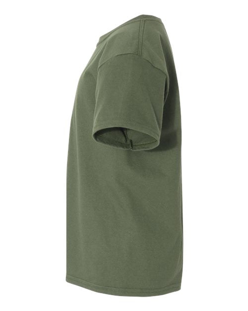 Gildan Youth Light Cotton T-Shirt 3000B - Military Green