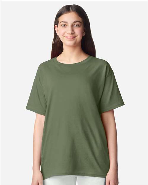 Gildan Youth Light Cotton T-Shirt 3000B - Military Green