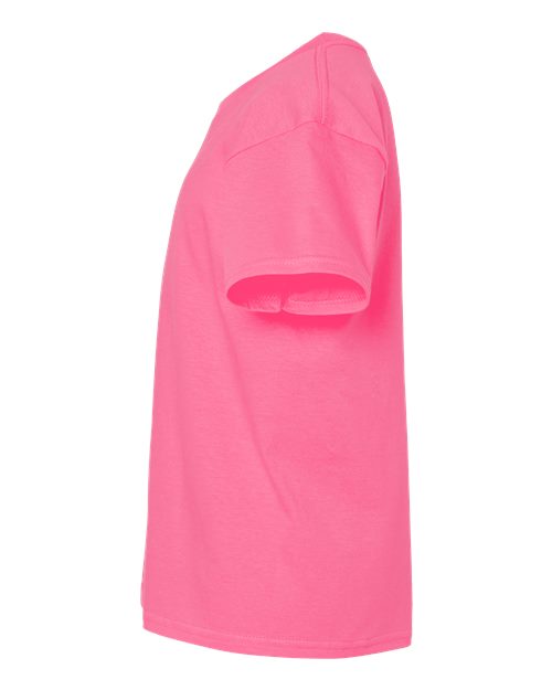 Gildan Youth Light Cotton T-Shirt 3000B - Safety Pink
