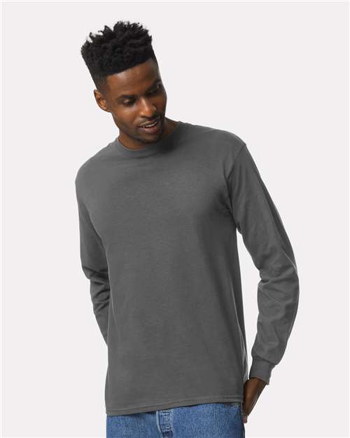 Gildan Unisex Ultra Cotton® Long Sleeve T-Shirt 2400 - Charcoal