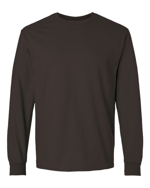 Gildan Unisex Ultra Cotton® Long Sleeve T-Shirt 2400 - Dark Chocolate