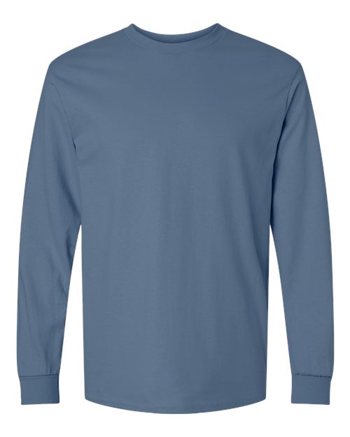 Gildan Unisex Ultra Cotton® Long Sleeve T-Shirt 2400 - Indigo Blue