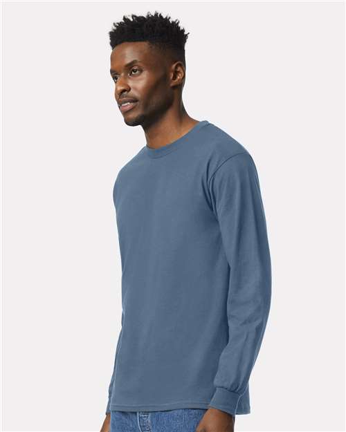 Gildan Unisex Ultra Cotton® Long Sleeve T-Shirt 2400 - Indigo Blue