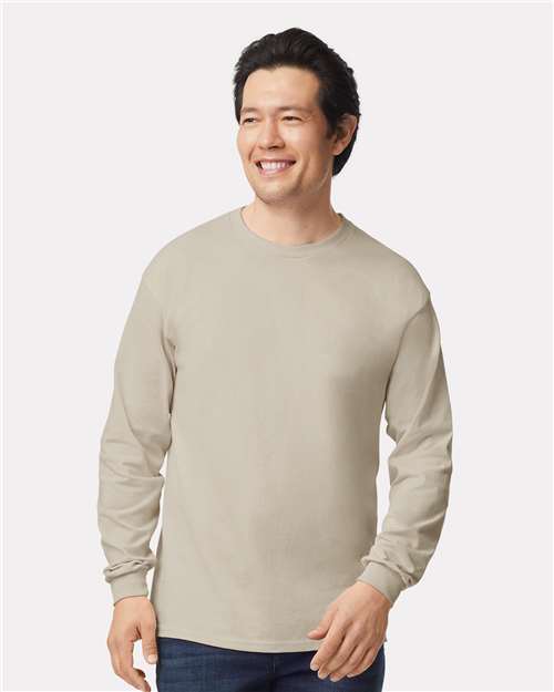 Gildan Unisex Ultra Cotton® Long Sleeve T-Shirt 2400 - Sand