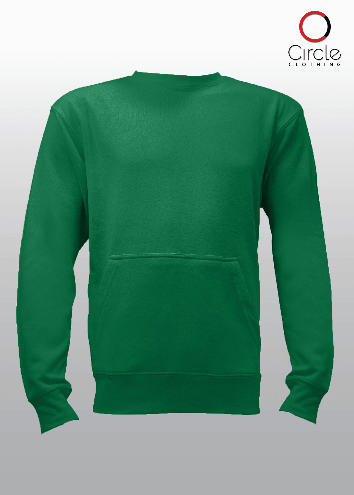 2615 Unisex French Terry Crewneck Sweatshirt with Pocket green