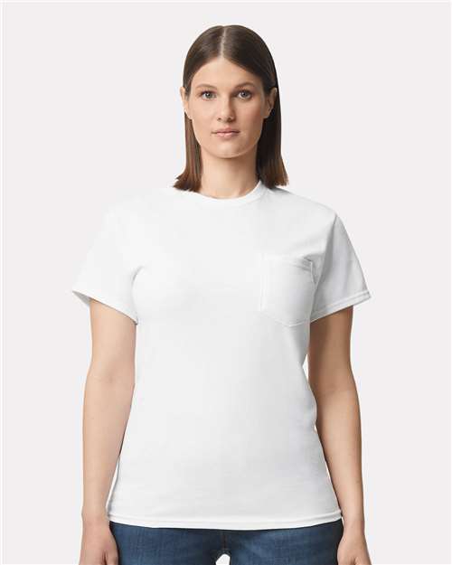 Gildan Unisex Ultra Cotton® Pocket T-Shirt 2300 - White