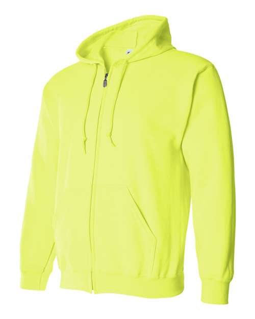 Gildan Unisex Heavy Blend™ Full-Zip Hooded Sweatshirt 18600 - Safety Green