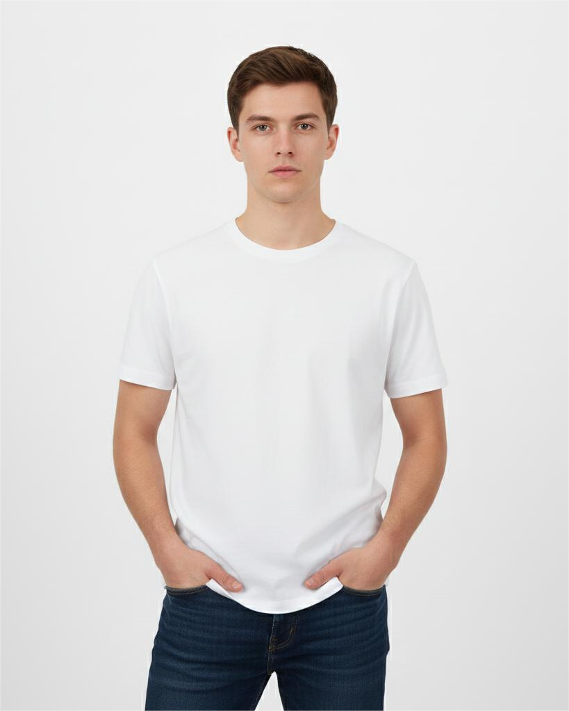 LYCTS 12 Pack Cotton Blend S/S Round Neck T-Shirts