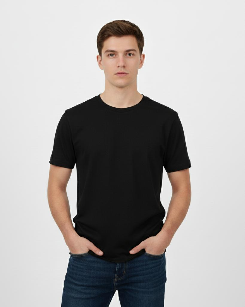 LYCTS 12 Pack Cotton Blend S/S Round Neck T-Shirts