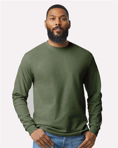 5400 Heavy Cotton™ Long Sleeve T-Shirt - Military Green