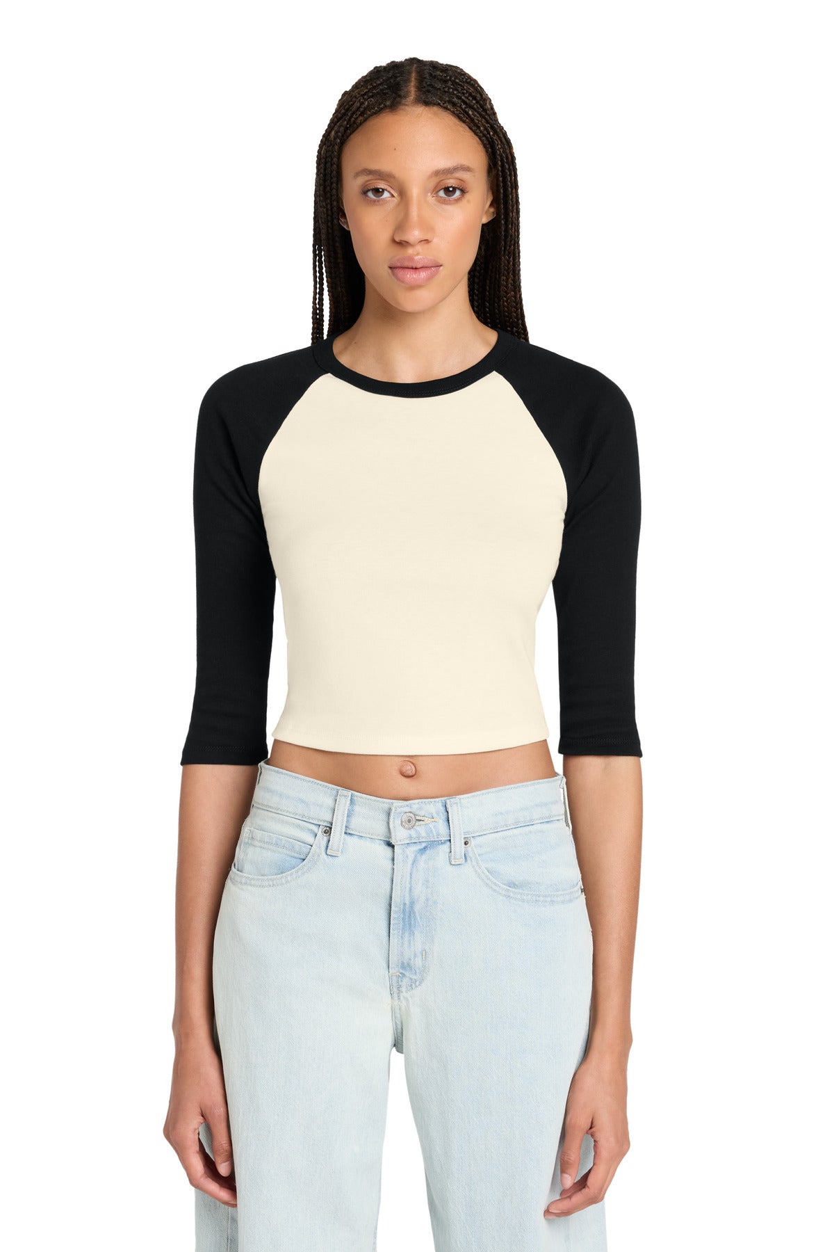BELLA+CANVAS ® Women's Micro Rib 3/4 Raglan Baby Tee BC1200