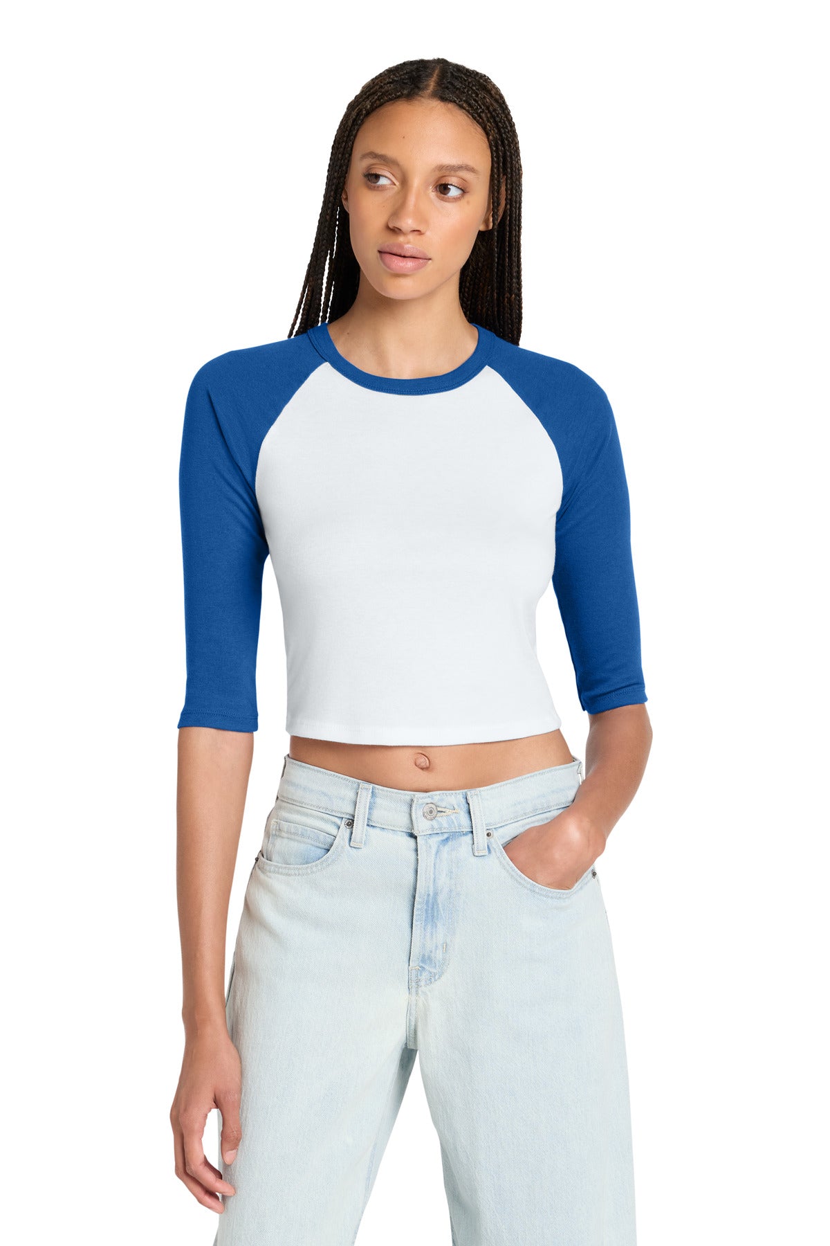 BELLA+CANVAS ® Women's Micro Rib 3/4 Raglan Baby Tee BC1200