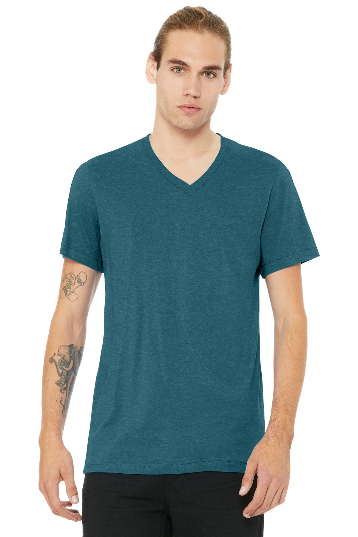 BELLA+CANVAS ® Unisex Heather CVC V-Neck Tee BC3005CVC