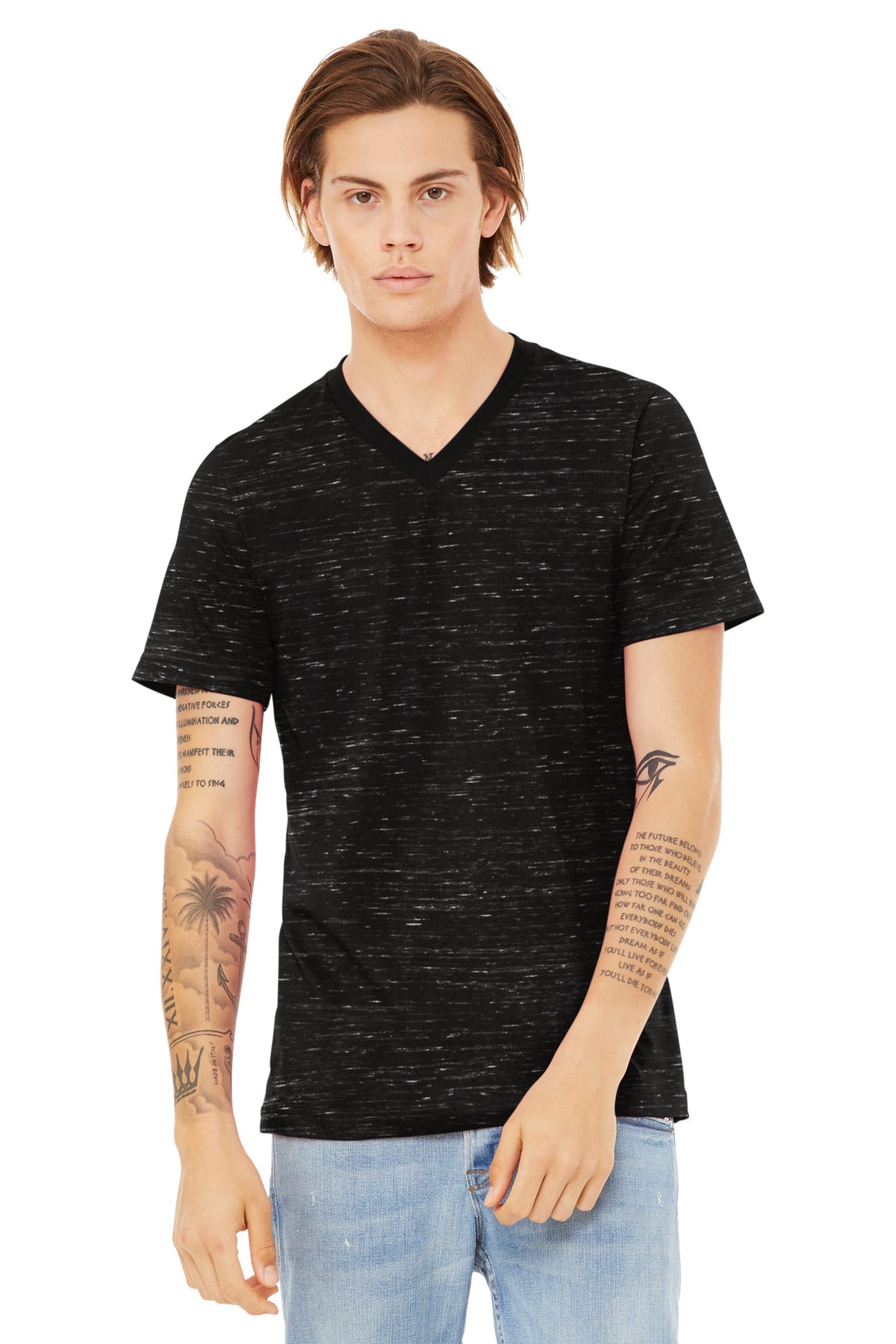 BELLA+CANVAS ® Unisex Textured Jersey V-Neck Tee BC3655