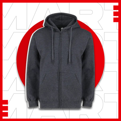 CVC 9 oz Heavy Duty Unisex Cut Zipper Pullover Hoodie