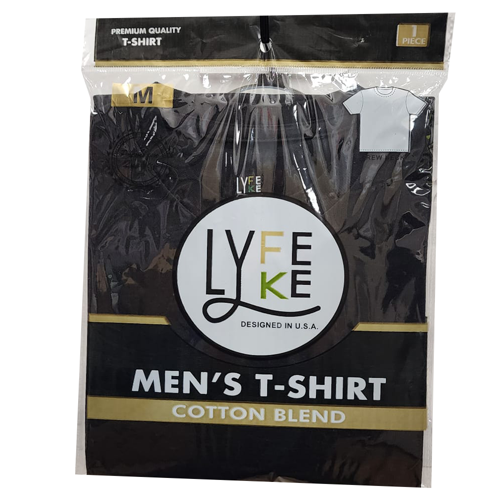LYCTS 12 Pack Cotton Blend S/S Round Neck T-Shirts