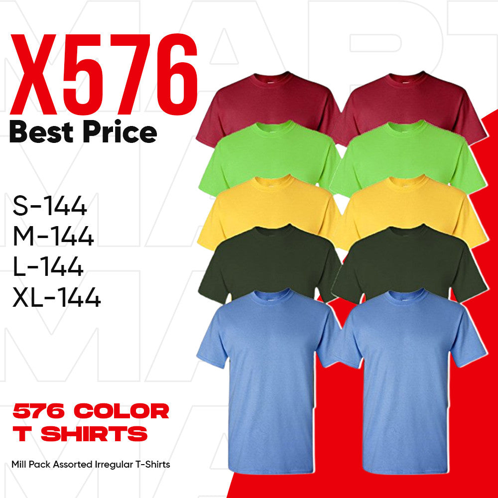 IR Blank Irregular Mill Grade Lot of 576 PC - Assorted Colors