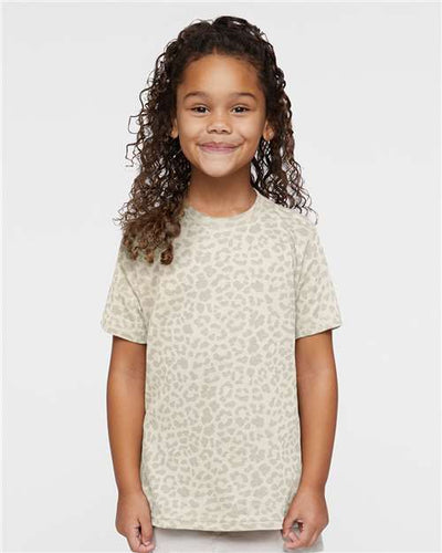 3321 Toddler Fine Jersey Tee - Natural Leopard