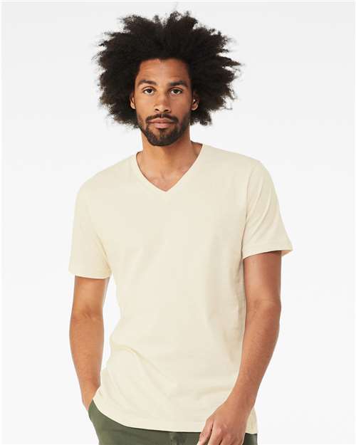 3005 Jersey V-Neck Tee - Natural