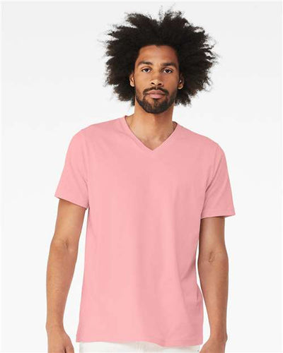 3005 Jersey V-Neck Tee - Pink