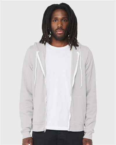 3739 Sponge Fleece Full-Zip Hoodie - Silver