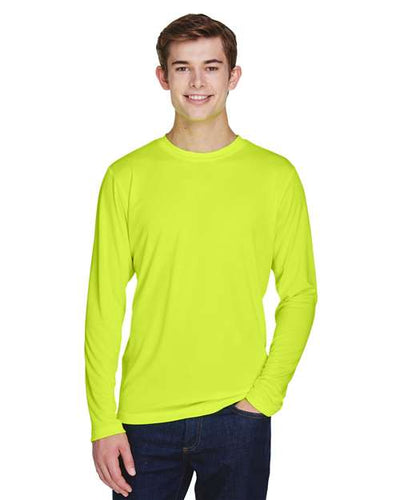 TT11L Men's Zone Performance Long Sleeve T-Shirt - Safety Yellow