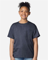 Gildan Youth Light Cotton T-Shirt 3000B - Heather Navy
