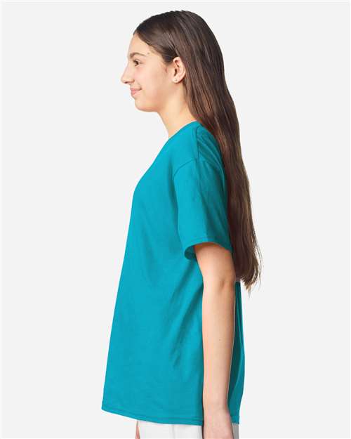 Gildan Youth Light Cotton T-Shirt 3000B - Tropical Blue