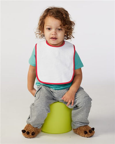 1003 Infant Contrast Trim Terry Bib
