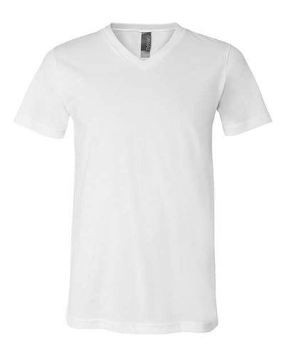 3005 Jersey V-Neck Tee - White