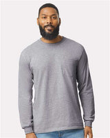 Gildan Unisex Ultra Cotton® Long Sleeve Pocket T-Shirt 2410