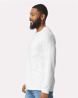 Gildan Unisex Ultra Cotton® Long Sleeve Pocket T-Shirt 2410