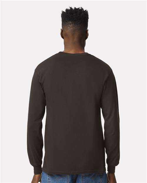 Gildan Unisex Ultra Cotton® Long Sleeve T-Shirt 2400 - Dark Chocolate
