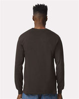 Gildan Unisex Ultra Cotton® Long Sleeve T-Shirt 2400 - Dark Chocolate