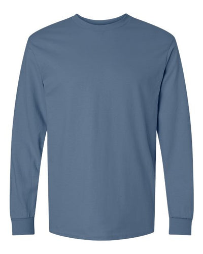 Gildan Unisex Ultra Cotton® Long Sleeve T-Shirt 2400 - Indigo Blue