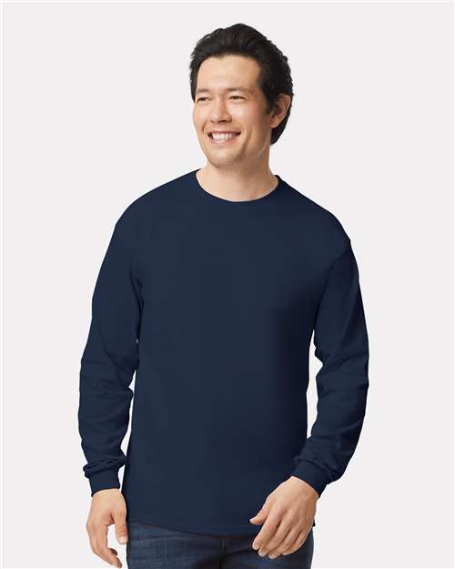 Gildan Unisex Ultra Cotton® Long Sleeve T-Shirt 2400 - Navy