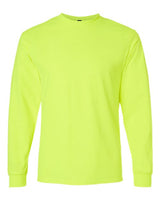 Gildan Unisex Ultra Cotton® Long Sleeve T-Shirt 2400 - Safety Green
