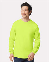 Gildan Unisex Ultra Cotton® Long Sleeve T-Shirt 2400 - Safety Green