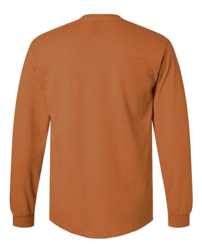 Gildan Unisex Ultra Cotton® Long Sleeve T-Shirt 2400 - Texas Orange