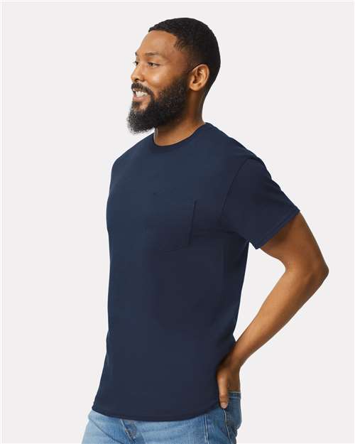 Gildan Unisex Ultra Cotton® Pocket T-Shirt 2300 - Navy