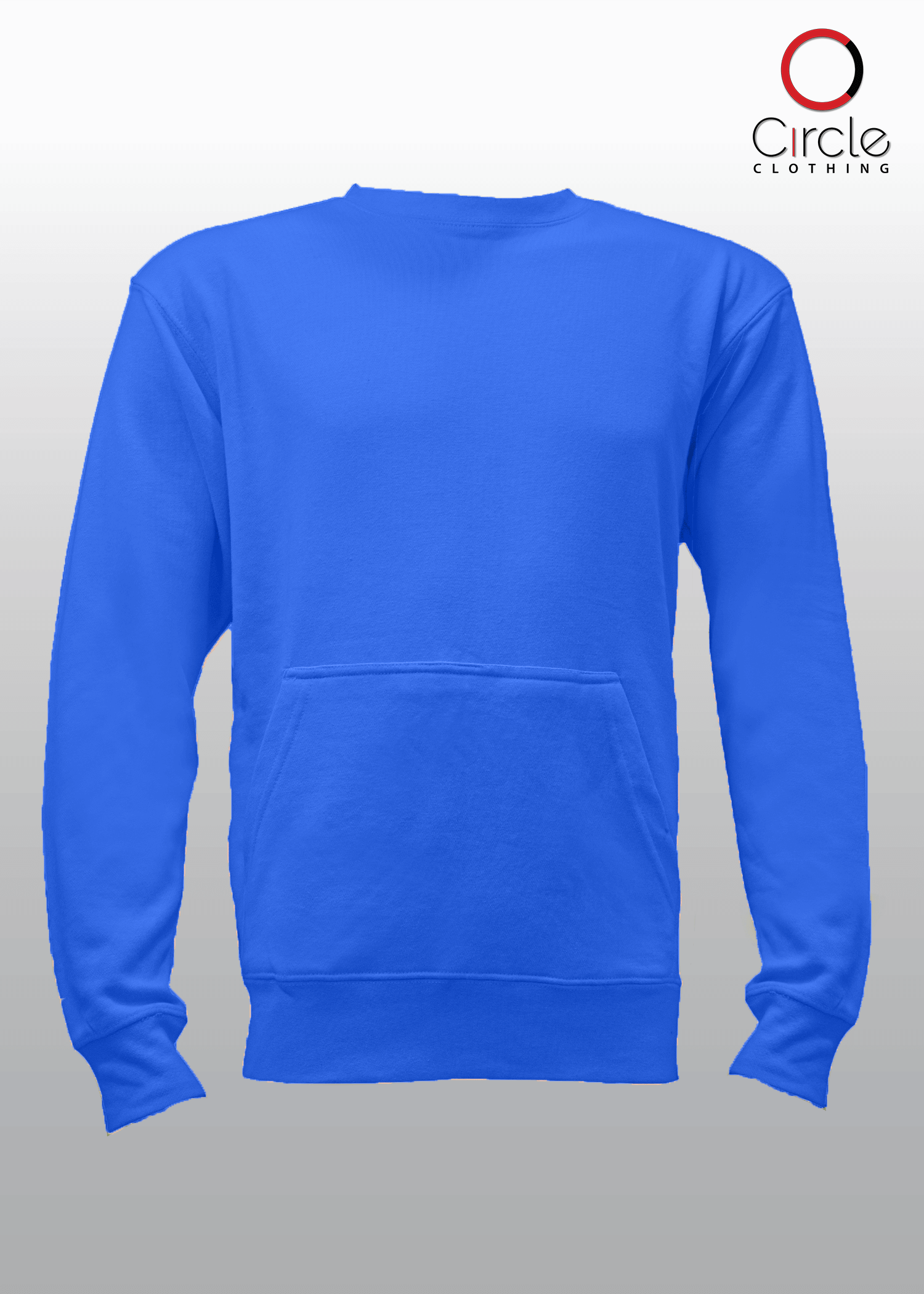 2615 Unisex French Terry Crewneck Sweatshirt with Pocket blue