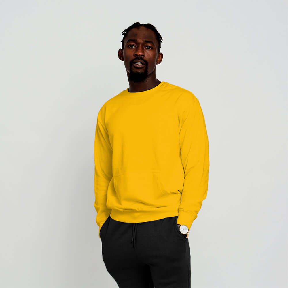 2615 Unisex French Terry Crewneck Sweatshirt with Pocket gold