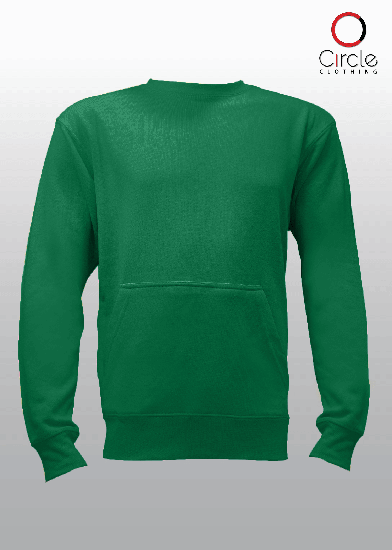 2615 Unisex French Terry Crewneck Sweatshirt with Pocket green