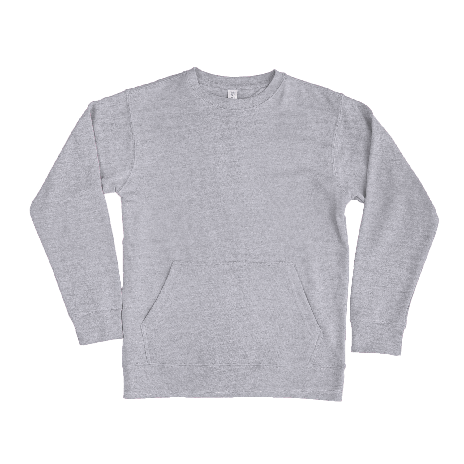 2615 Unisex French Terry Crewneck Sweatshirt with Pocket grey