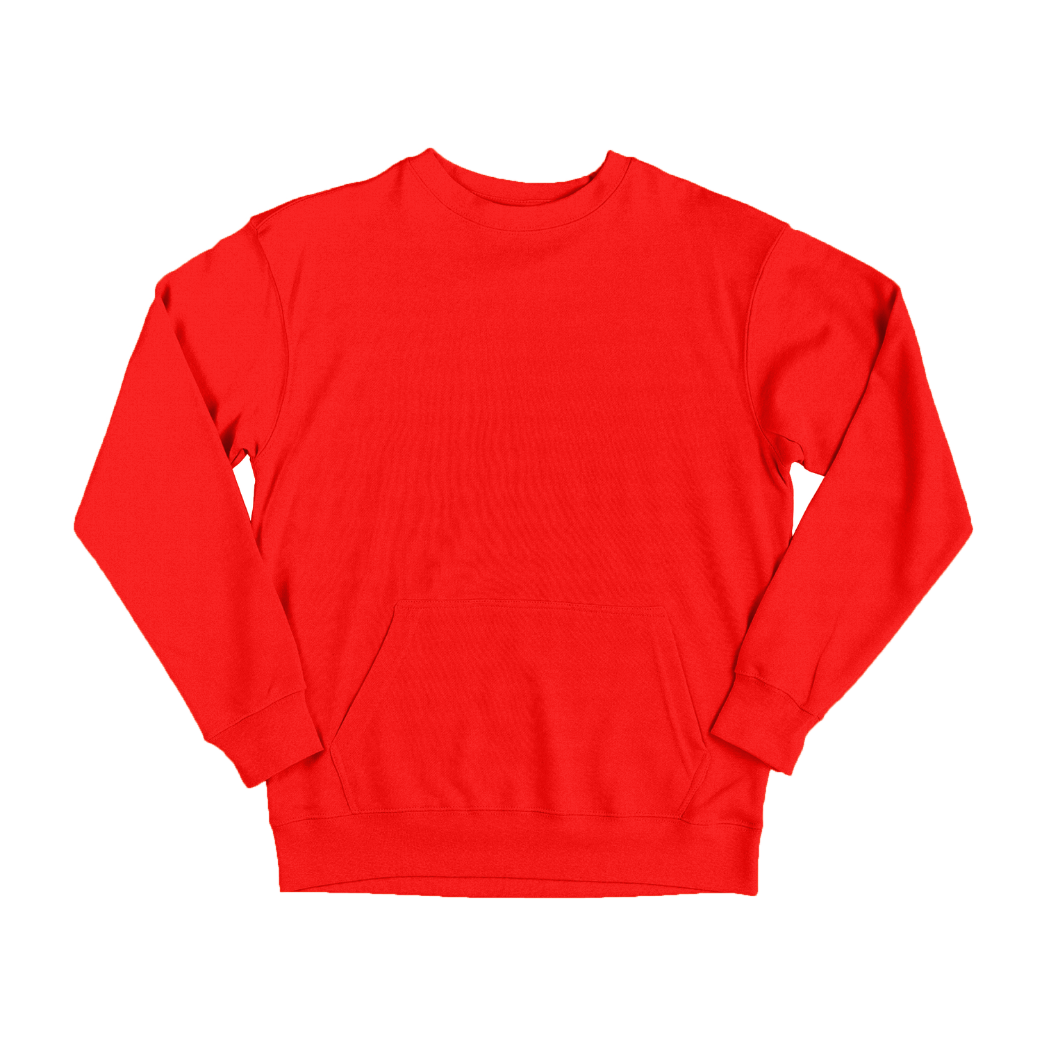 2615 Unisex French Terry Crewneck Sweatshirt with Pocket red