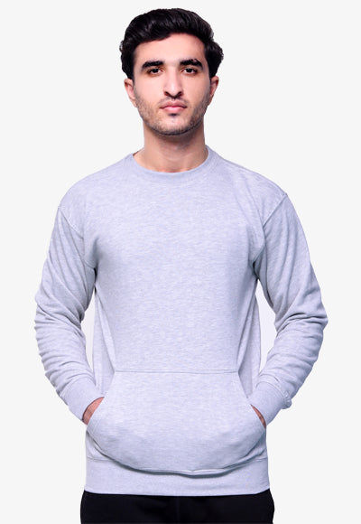 2615 Unisex French Terry Crewneck Sweatshirt with Pocket